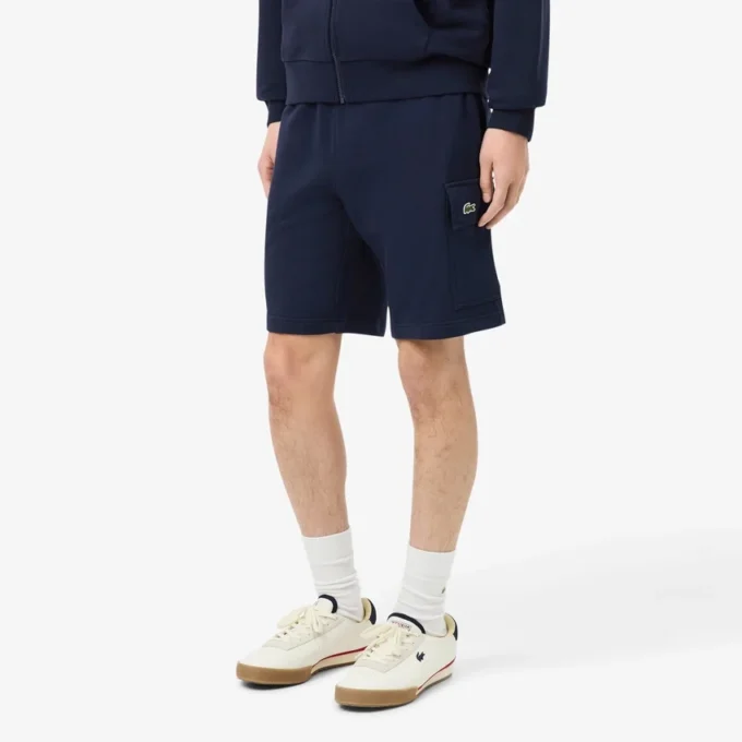 Pantaloncini cargo da uomo in felpa di cotone Pantaloncini cargo da uomo in felpa di cotone
