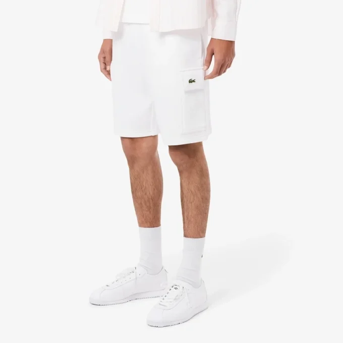 Pantaloncini cargo da uomo in felpa di cotone Pantaloncini cargo da uomo in felpa di cotone
