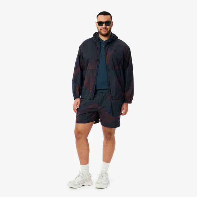 Pantaloncini cargo da uomo in nylon con stampa Ombra