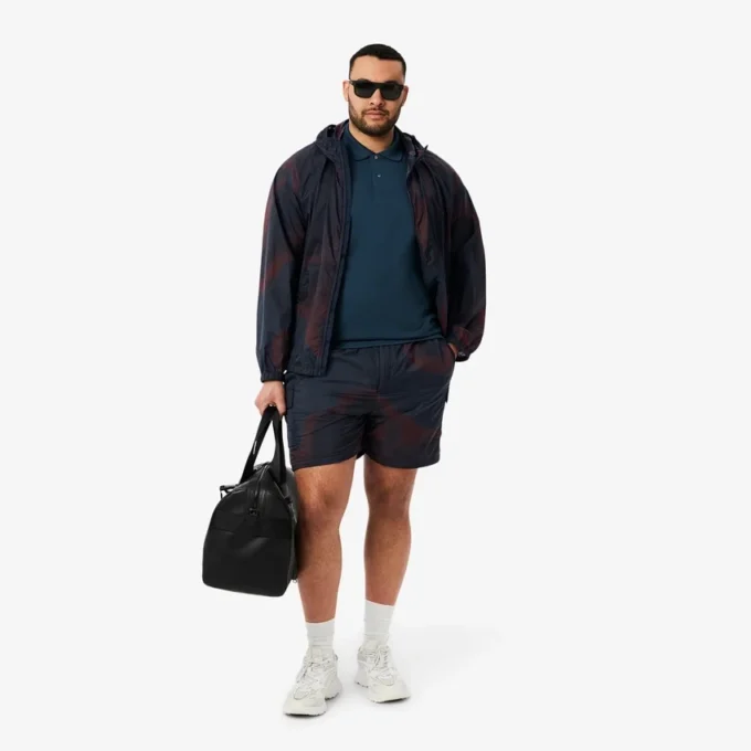 Pantaloncini cargo da uomo in nylon con stampa Ombra