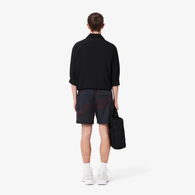 Pantaloncini cargo da uomo in nylon con stampa Ombra