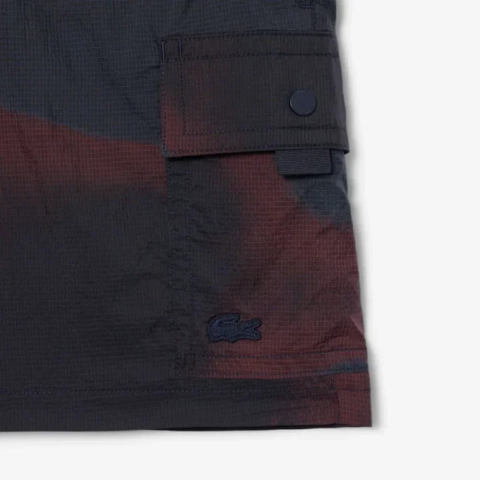 Pantaloncini cargo da uomo in nylon con stampa Ombra