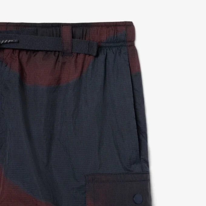 Pantaloncini cargo da uomo in nylon con stampa Ombra