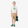 Pantaloncini chino in twill di cotone elasticizzato Pantaloncini chino in twill di cotone elasticizzato