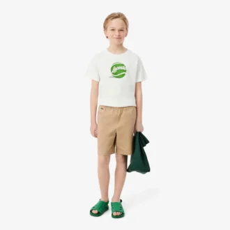 Pantaloncini chino in twill di cotone elasticizzato