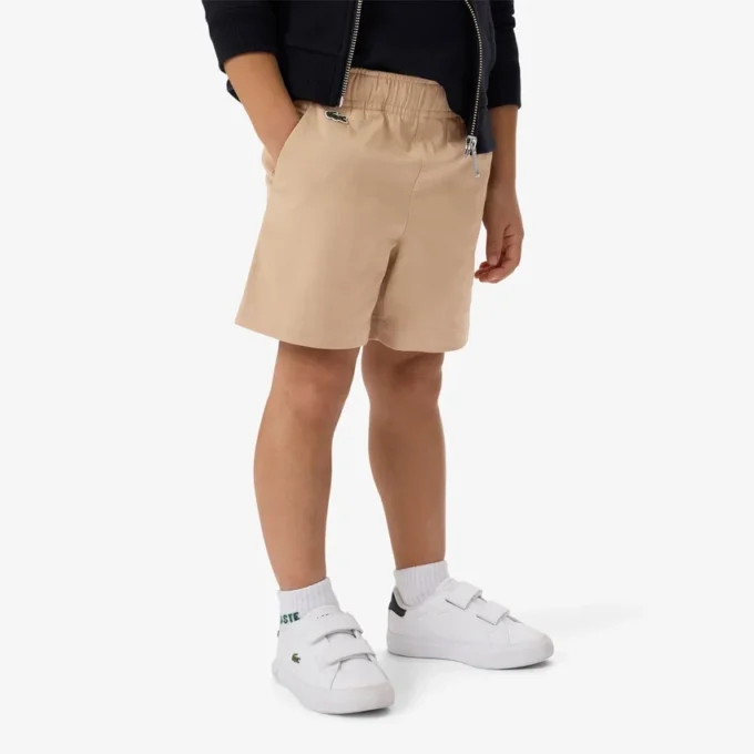 Pantaloncini chino in twill di cotone elasticizzato Pantaloncini chino in twill di cotone elasticizzato