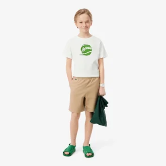 Pantaloncini chino in twill di cotone elasticizzato
