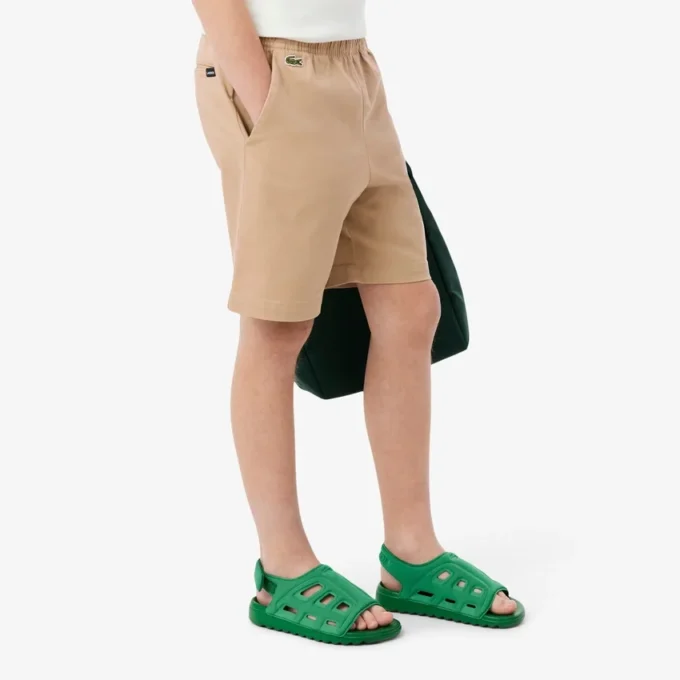 Pantaloncini chino in twill di cotone elasticizzato Pantaloncini chino in twill di cotone elasticizzato