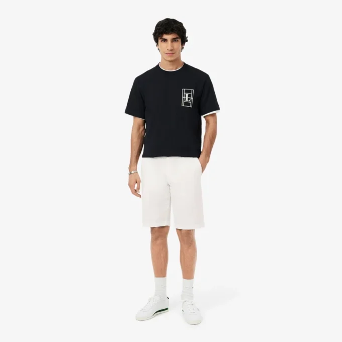 Pantaloncini chino in twill elasticizzato Pantaloncini chino in twill elasticizzato