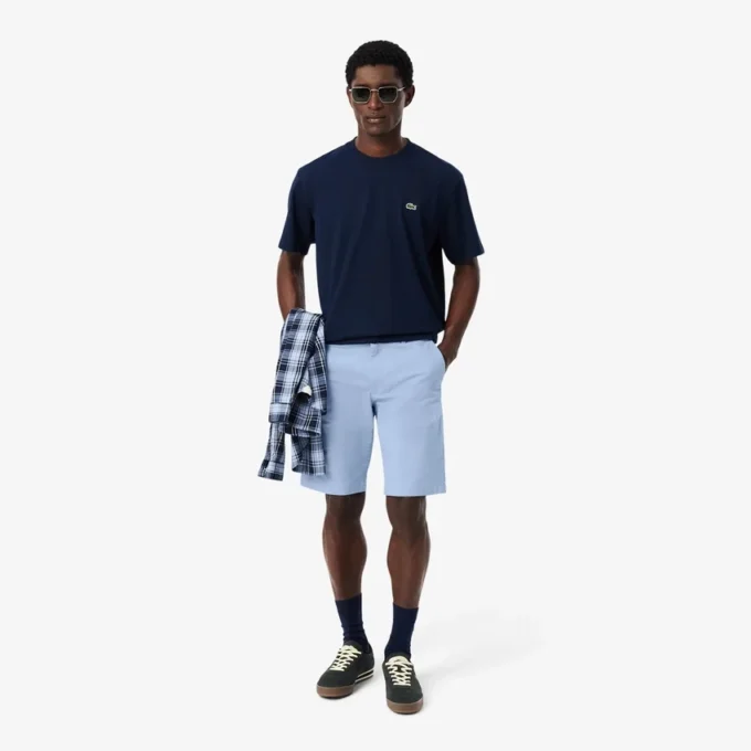 Pantaloncini chino in twill elasticizzato Pantaloncini chino in twill elasticizzato