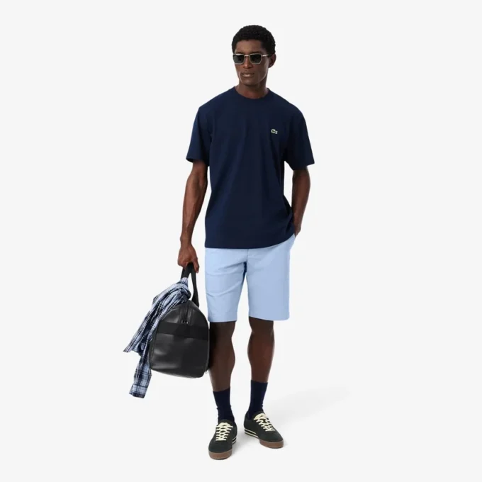 Pantaloncini chino in twill elasticizzato Pantaloncini chino in twill elasticizzato