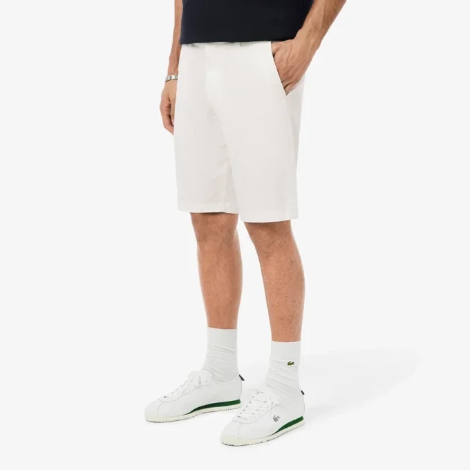 Pantaloncini chino in twill elasticizzato Pantaloncini chino in twill elasticizzato