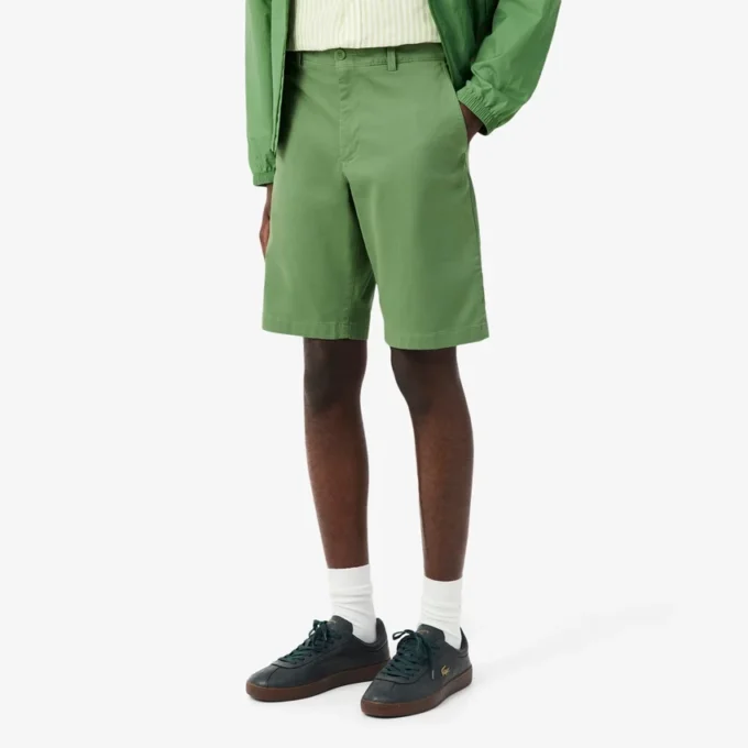 Pantaloncini chino in twill elasticizzato Pantaloncini chino in twill elasticizzato