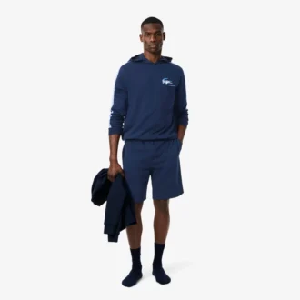 Pantaloncini da casa in felpa da uomo a vestibilità dritta