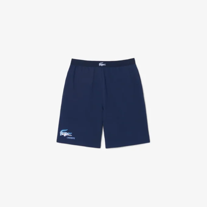 Pantaloncini da casa in felpa da uomo a vestibilità dritta Pantaloncini da casa in felpa da uomo a vestibilità dritta