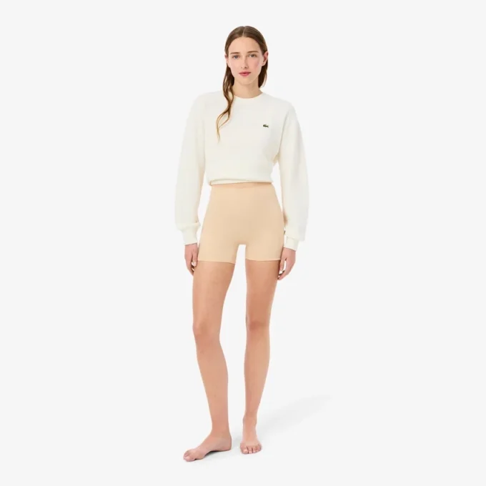 Pantaloncini da ciclismo in microfibra a vita alta Pantaloncini da ciclismo in microfibra a vita alta
