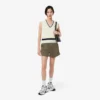 Pantaloncini da donna in jersey satinato a righe pointelle Pantaloncini da donna in jersey satinato a righe pointelle