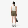 Pantaloncini da donna in jersey satinato a righe pointelle Pantaloncini da donna in jersey satinato a righe pointelle