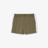 Pantaloncini da donna in jersey satinato a righe pointelle Pantaloncini da donna in jersey satinato a righe pointelle