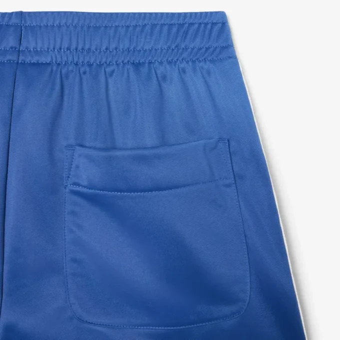 Pantaloncini da donna in jersey satinato a righe pointelle Pantaloncini da donna in jersey satinato a righe pointelle