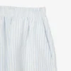 Pantaloncini da donna in lino a righe dal taglio comodo Pantaloncini da donna in lino a righe dal taglio comodo