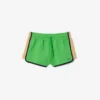 Pantaloncini da donna in piqué con inserti a contrasto Pantaloncini da donna in piqué con inserti a contrasto