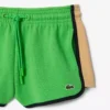 Pantaloncini da donna in piqué con inserti a contrasto Pantaloncini da donna in piqué con inserti a contrasto