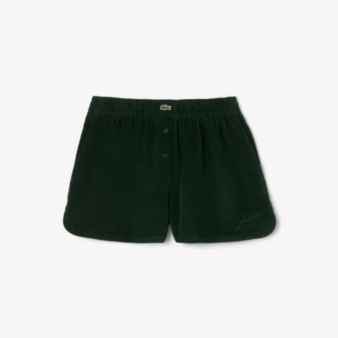 Pantaloncini da donna in velluto a coste dal taglio comodo Pantaloncini da donna in velluto a coste dal taglio comodo