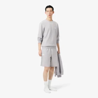 Pantaloncini da pigiama in pile da uomo a vestibilità dritta