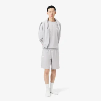 Pantaloncini da pigiama in pile da uomo a vestibilità dritta