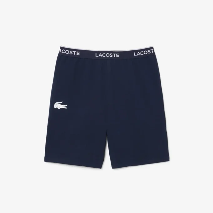 Pantaloncini da pigiama in pile da uomo a vestibilità dritta Pantaloncini da pigiama in pile da uomo a vestibilità dritta