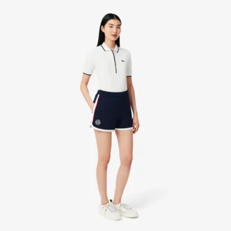 Pantaloncini da tennis da donna in piqué elasticizzato Heritage