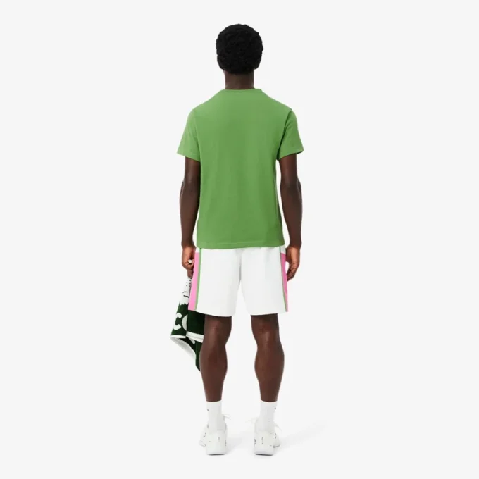 Pantaloncini da tennis da uomo leggeri a righe color block Pantaloncini da tennis da uomo leggeri a righe color block