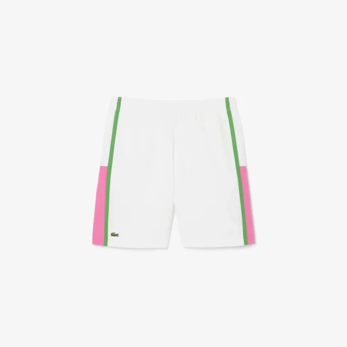 Pantaloncini da tennis da uomo leggeri a righe color block Pantaloncini da tennis da uomo leggeri a righe color block