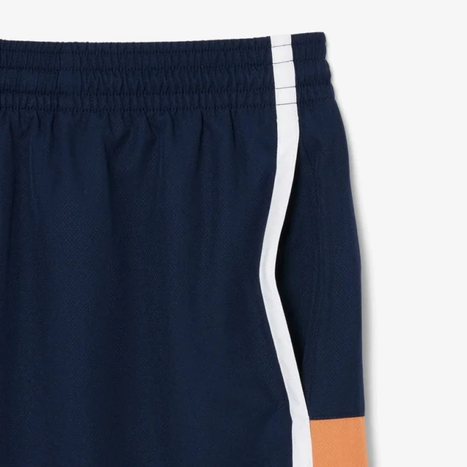 Pantaloncini da tennis da uomo leggeri a righe color block Pantaloncini da tennis da uomo leggeri a righe color block
