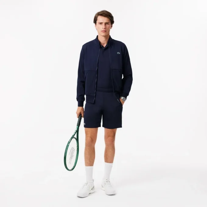 Pantaloncini da tennis elasticizzati da uomo con vestibilità regolare Pantaloncini da tennis elasticizzati da uomo con vestibilità regolare