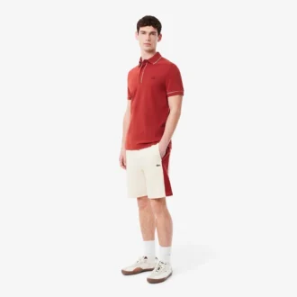 Pantaloncini da uomo in felpa di cotone con blocchi di colore