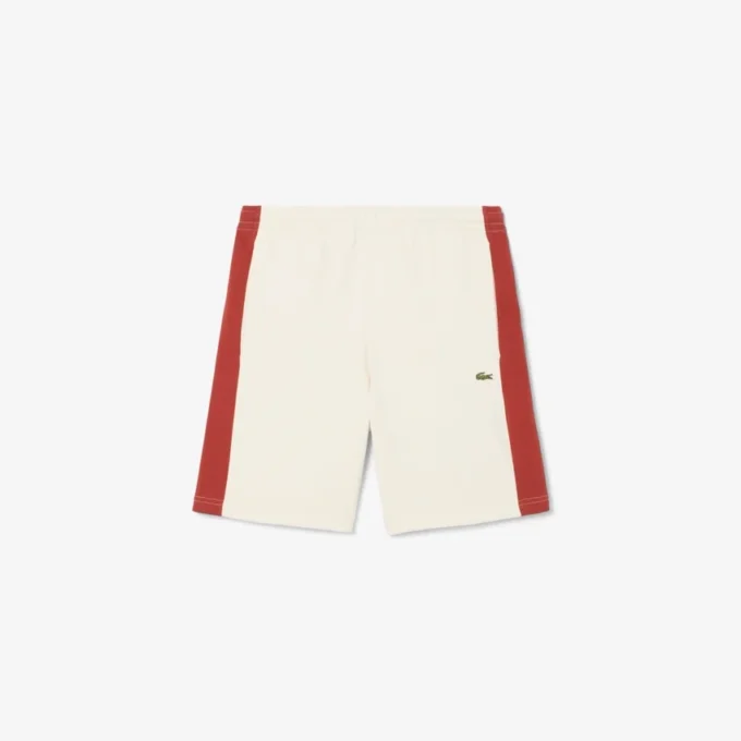 Pantaloncini da uomo in felpa di cotone con blocchi di colore Pantaloncini da uomo in felpa di cotone con blocchi di colore