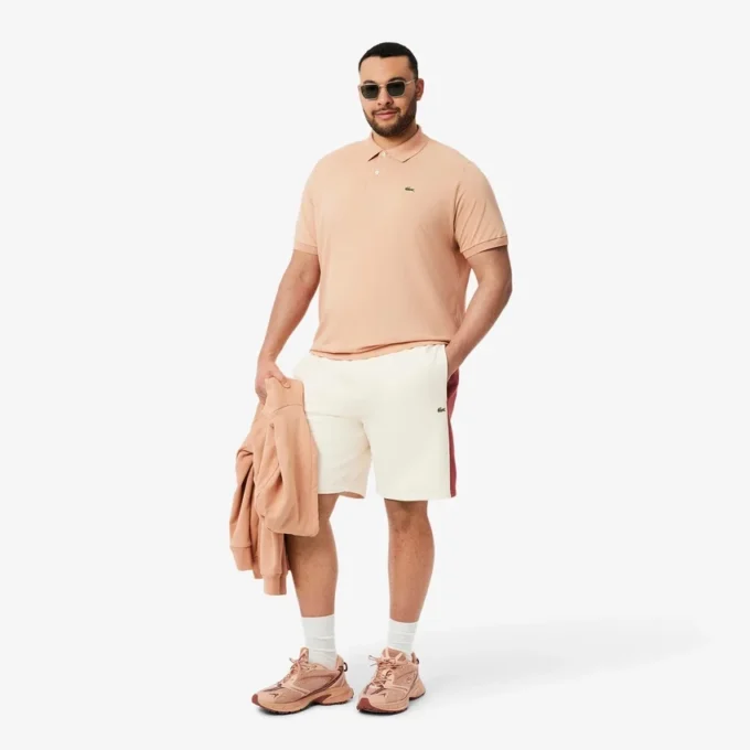 Pantaloncini da uomo in felpa di cotone con blocchi di colore Pantaloncini da uomo in felpa di cotone con blocchi di colore
