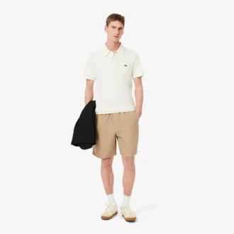 Pantaloncini da uomo in misto lana dalla vestibilità regolare