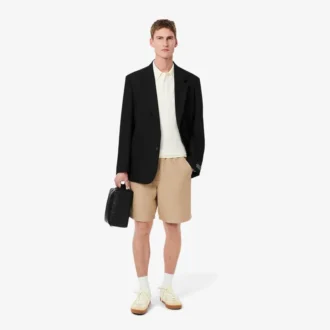 Pantaloncini da uomo in misto lana dalla vestibilità regolare