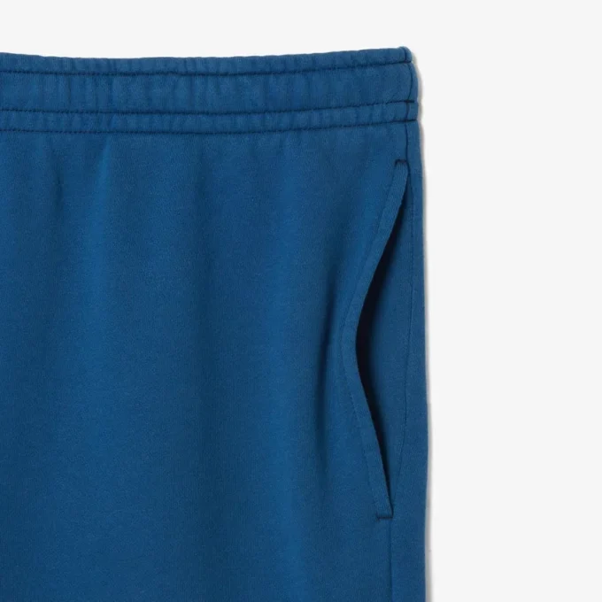 Pantaloncini da uomo in pile stampato effetto lavato, vestibilità regolare Pantaloncini da uomo in pile stampato effetto lavato, vestibilità regolare