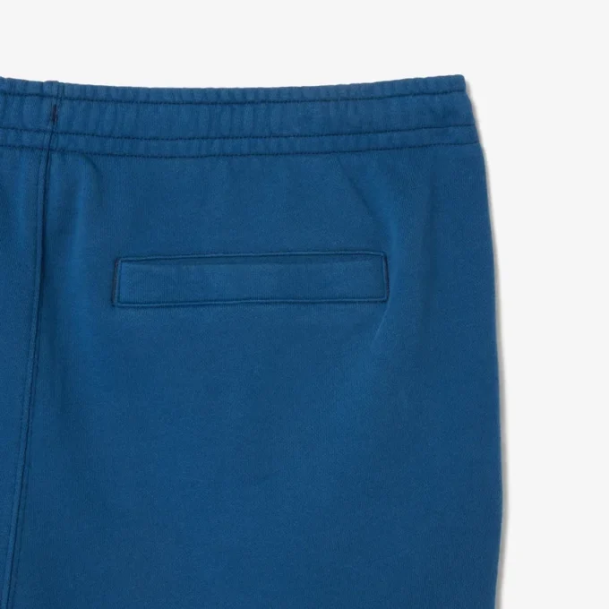 Pantaloncini da uomo in pile stampato effetto lavato, vestibilità regolare Pantaloncini da uomo in pile stampato effetto lavato, vestibilità regolare