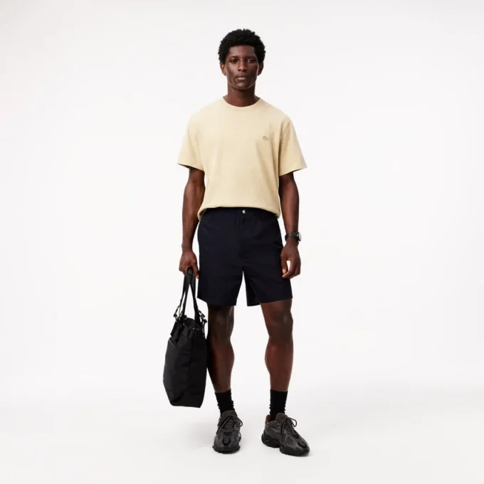 Pantaloncini da uomo in popeline dalla vestibilità comoda Pantaloncini da uomo in popeline dalla vestibilità comoda