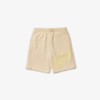 Pantaloncini da uomo oversize in felpa di cotone biologico con stampa coccodrillo