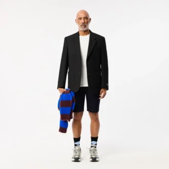 Pantaloncini da uomo slim fit in cotone elasticizzato