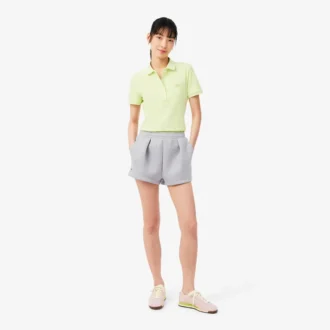 Pantaloncini in cotone a pieghe