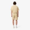 Pantaloncini in cotone a righe con stampa coccodrillo