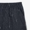 Pantaloncini in cotone a righe con stampa coccodrillo Pantaloncini in cotone a righe con stampa coccodrillo