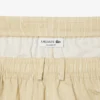 Pantaloncini in cotone a righe con stampa coccodrillo
